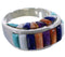 Southwest Jewelry Multicolor Sterling Silver Ring Size 9-1/2 AX37450